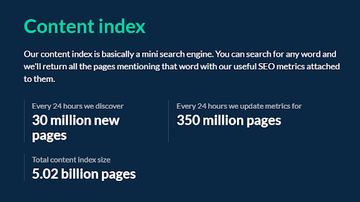 Ahrefs Content Explorer results filtered by backlinks and traffic