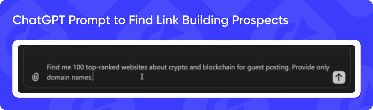 Using a ChatGPT prompt to find and sort link building prospects